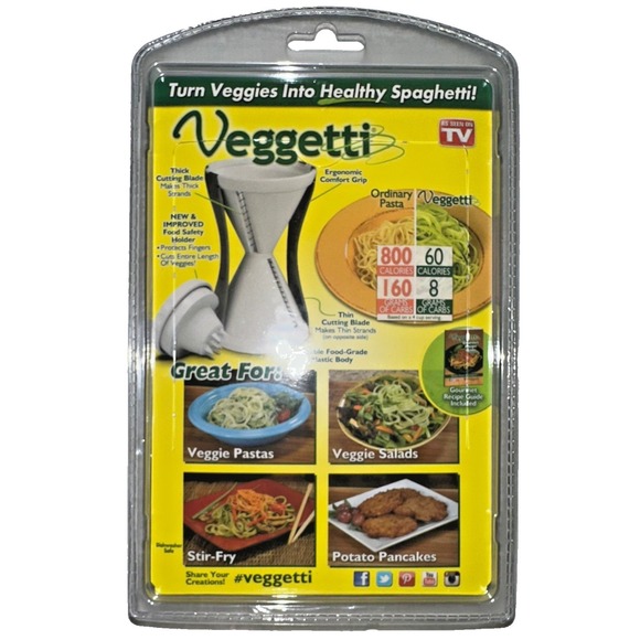 Veggetti Spiral Vegetable Slicer, Makes Veggie Pasta, Yellow - Picture 2 of 5